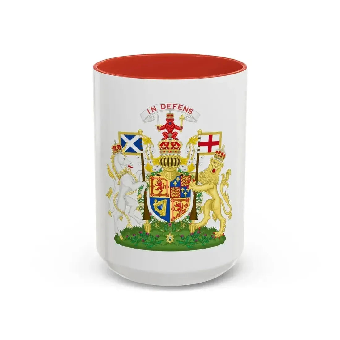Coat of Arms of Scotland (1603-1649) - Accent Coffee Mug 15oz Red - Go Mug Yourself