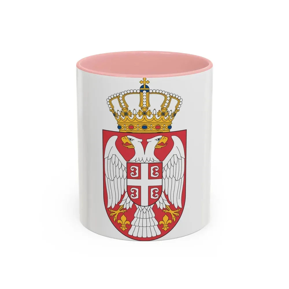 Coat of arms of Serbia 2 - Accent Coffee Mug 11oz Pink - Go Mug Yourself