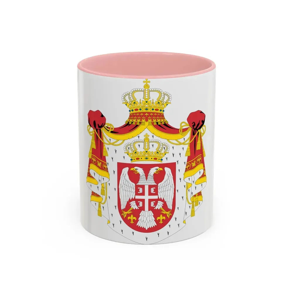 Coat of arms of Serbia (2004-2010) - Accent Coffee Mug 11oz Pink - Go Mug Yourself