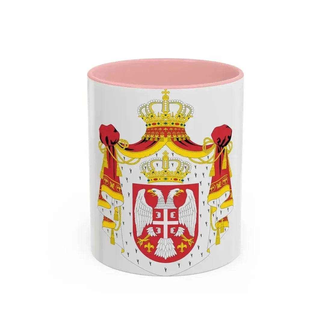Coat of arms of Serbia (2004-2010) - Accent Coffee Mug 11oz Pink - Go Mug Yourself