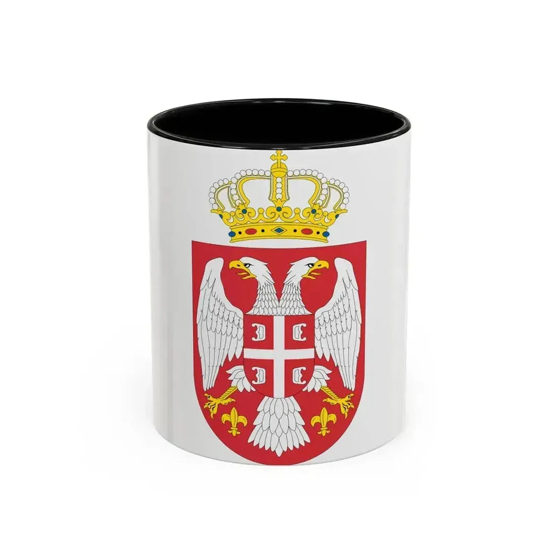 Coat of arms of Serbia small (2004 - 2010) - Accent Coffee Mug 11oz Black - Go Mug Yourself