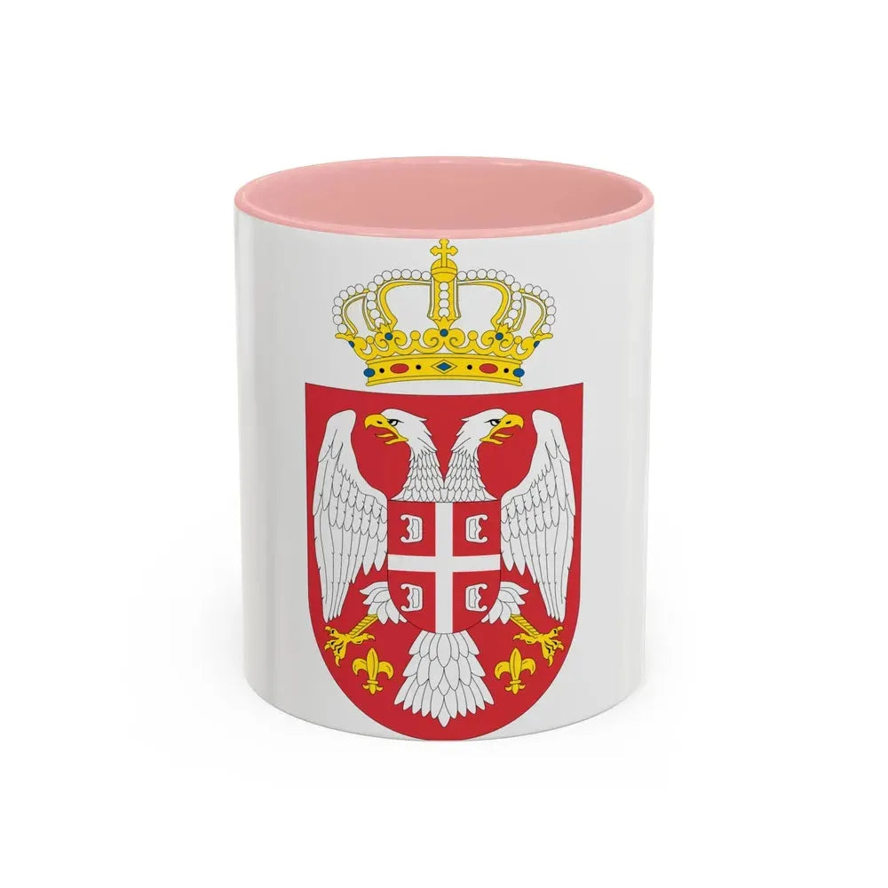 Coat of arms of Serbia small (2004 - 2010) - Accent Coffee Mug 11oz Pink - Go Mug Yourself