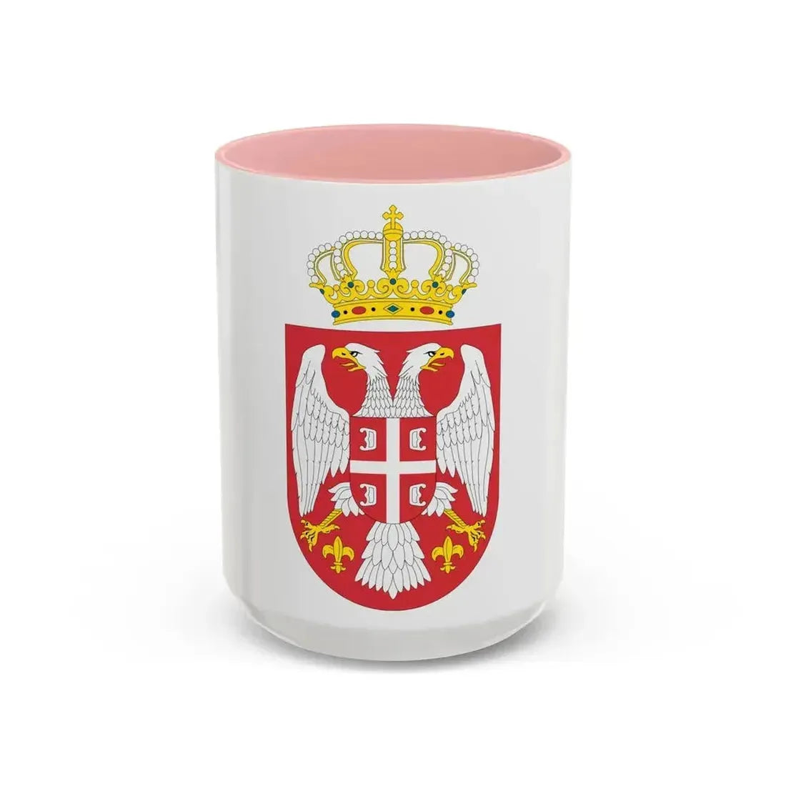 Coat of arms of Serbia small (2004 - 2010) - Accent Coffee Mug 15oz Pink - Go Mug Yourself