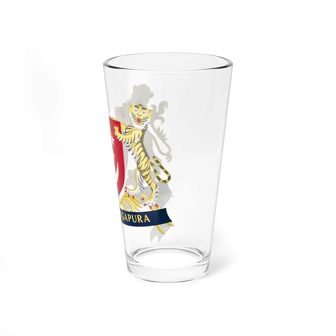 Coat of arms of Singapore Improved (Singapore) (Coat of Arms) Pint Glass 16oz - Go Mug Yourself
