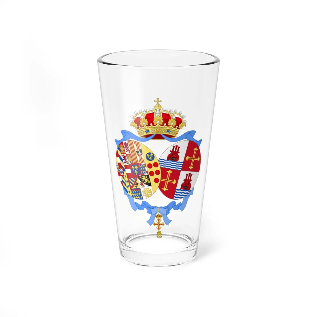 Coat of Arms of Sofia Duchess of Calabria (Italy) (Coat of Arms) Pint Glass 16oz 16oz - Go Mug Yourself