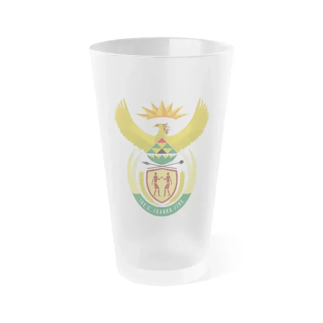Coat of arms of South Africa - Frosted Pint Glass 16oz 16oz Frosted - Go Mug Yourself