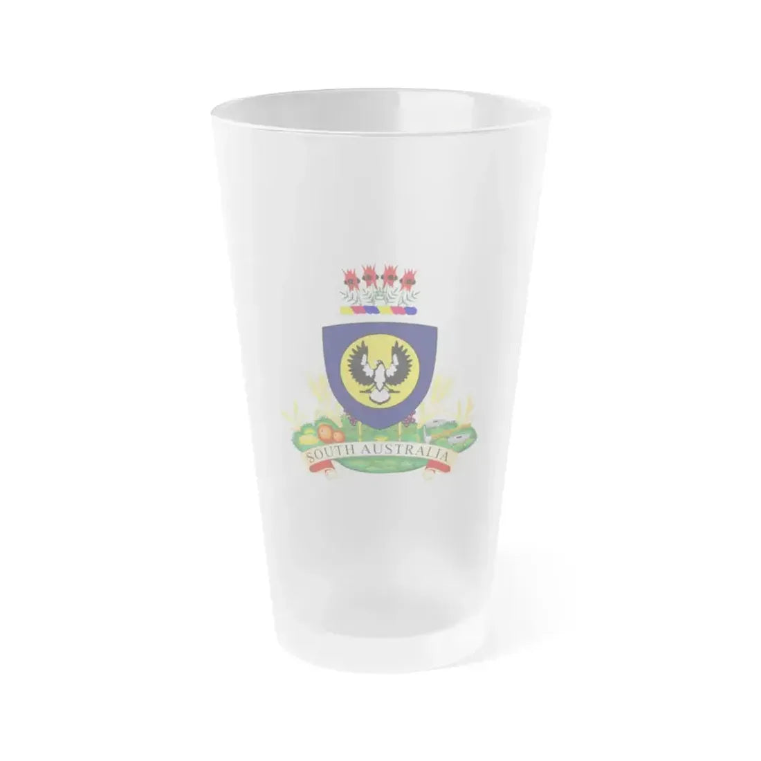 Coat of arms of South Australia - Frosted Pint Glass 16oz 16oz Frosted - Go Mug Yourself