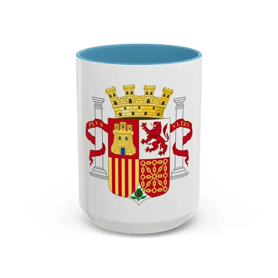 Coat of Arms of Spain (1931-1939) - Accent Coffee Mug 15oz Light Blue - Go Mug Yourself