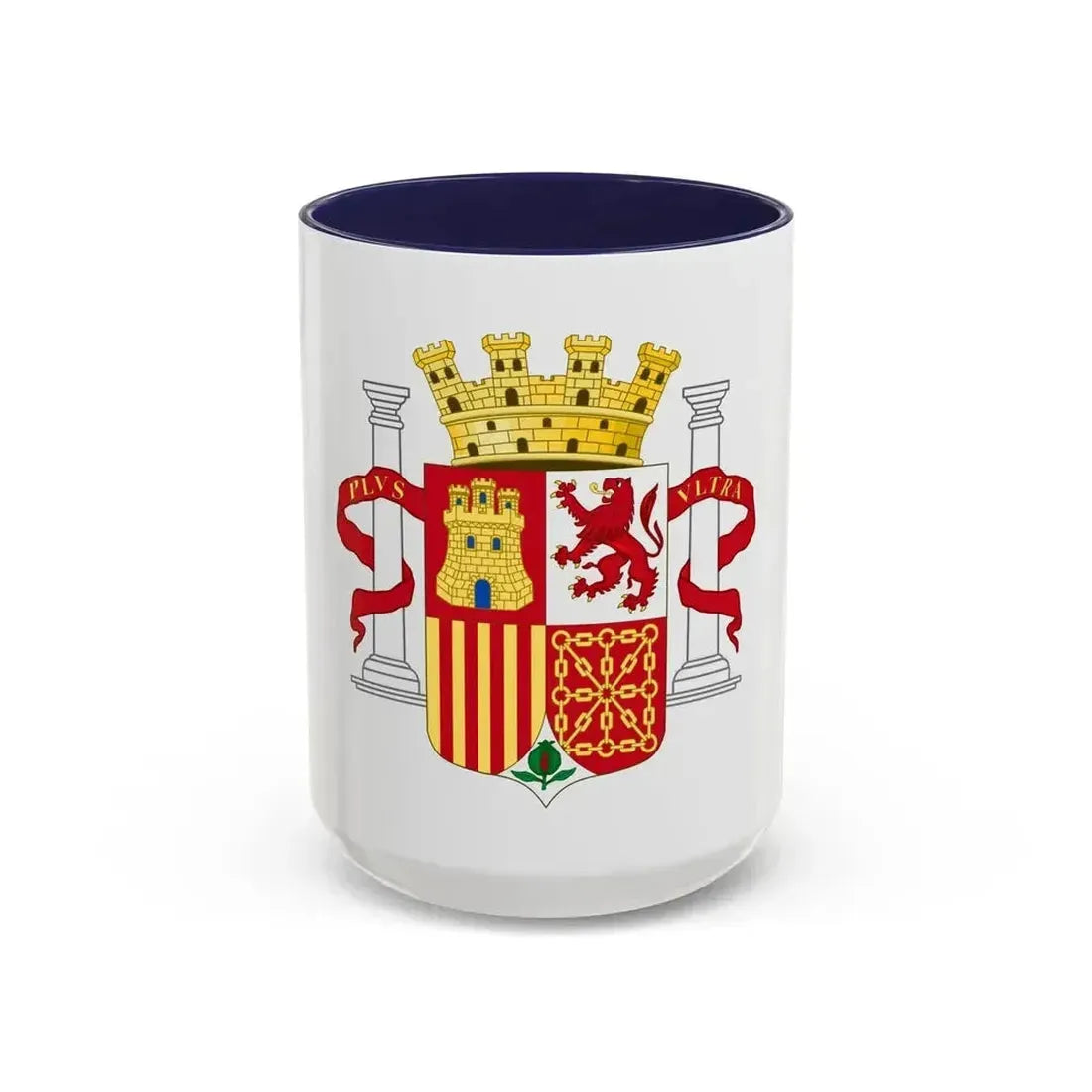 Coat of Arms of Spain (1931-1939) - Accent Coffee Mug 15oz Navy - Go Mug Yourself