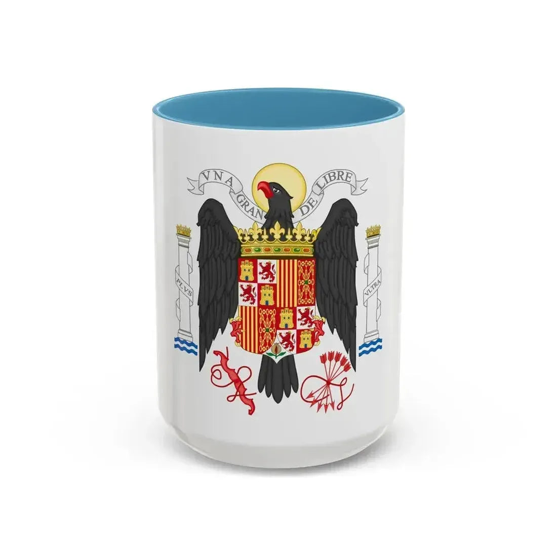 Coat of Arms of Spain (1939-1945) - Accent Coffee Mug 15oz Light Blue - Go Mug Yourself