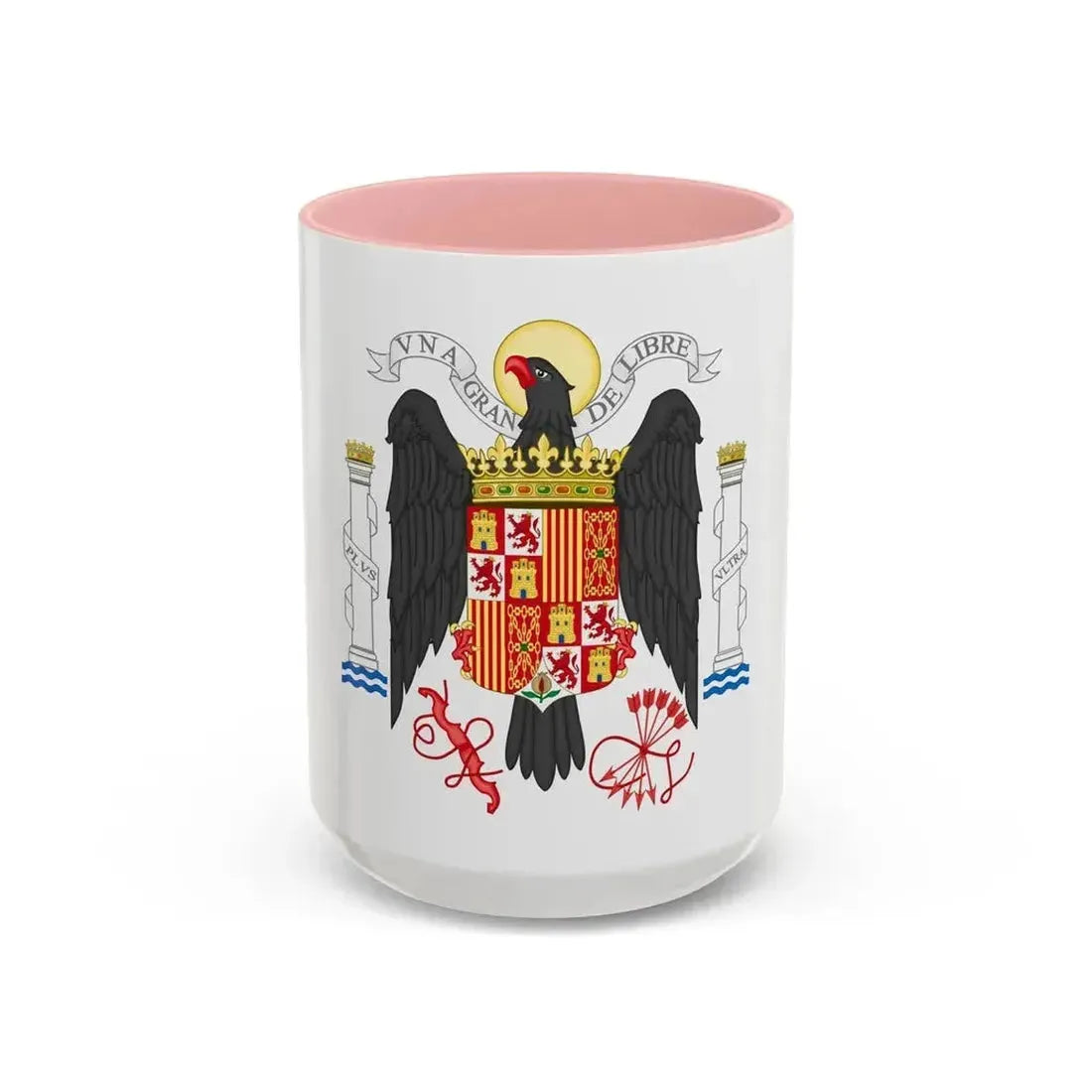 Coat of Arms of Spain (1939-1945) - Accent Coffee Mug 15oz Pink - Go Mug Yourself