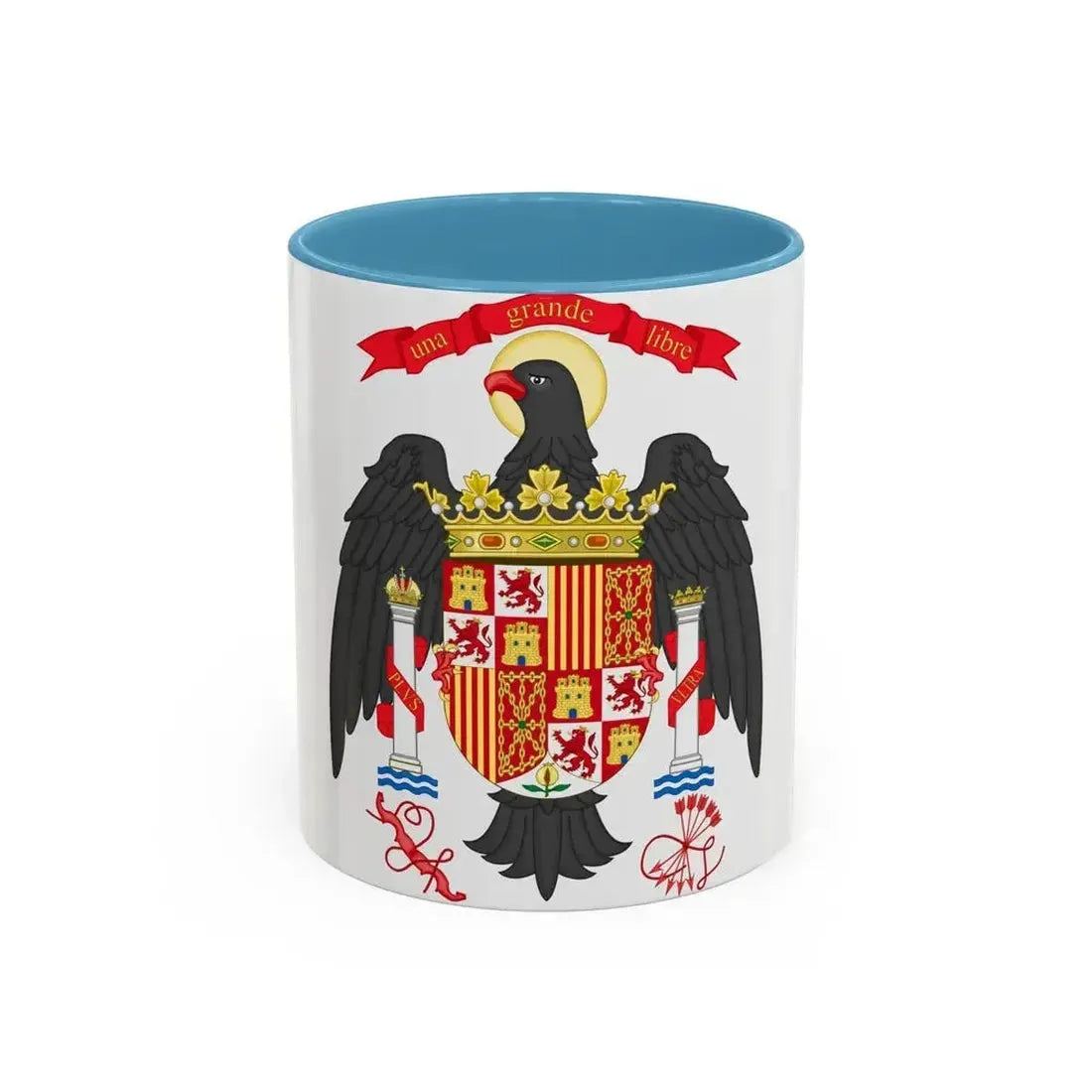 Coat of Arms of Spain (1977-1981) - Accent Coffee Mug 11oz Light Blue - Go Mug Yourself
