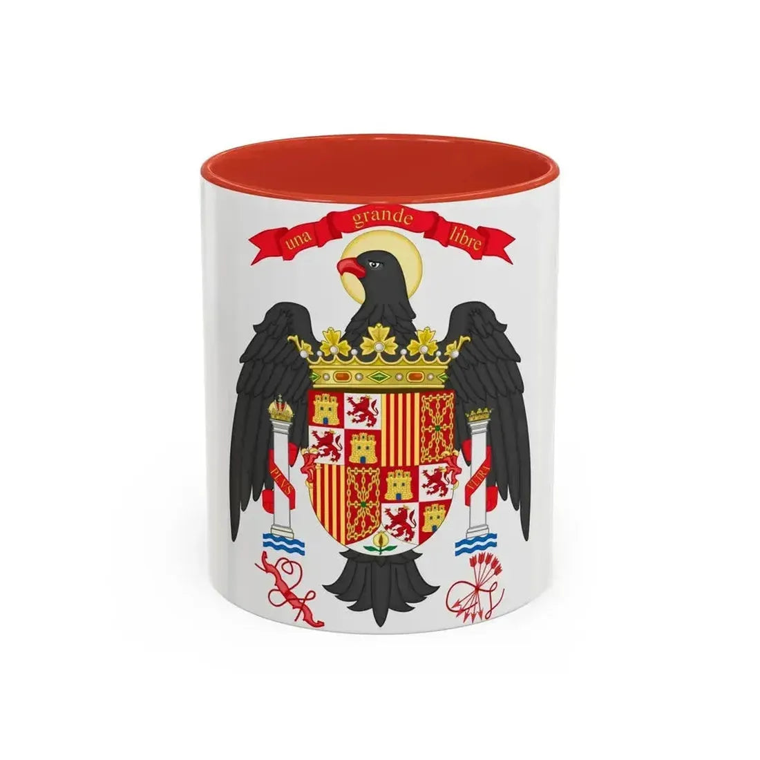 Coat of Arms of Spain (1977-1981) - Accent Coffee Mug 11oz Red - Go Mug Yourself
