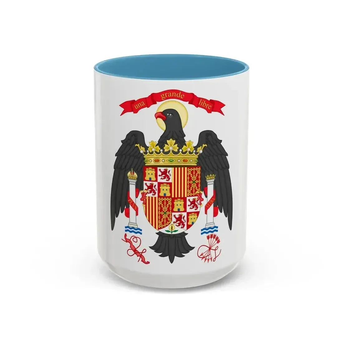 Coat of Arms of Spain (1977-1981) - Accent Coffee Mug 15oz Light Blue - Go Mug Yourself