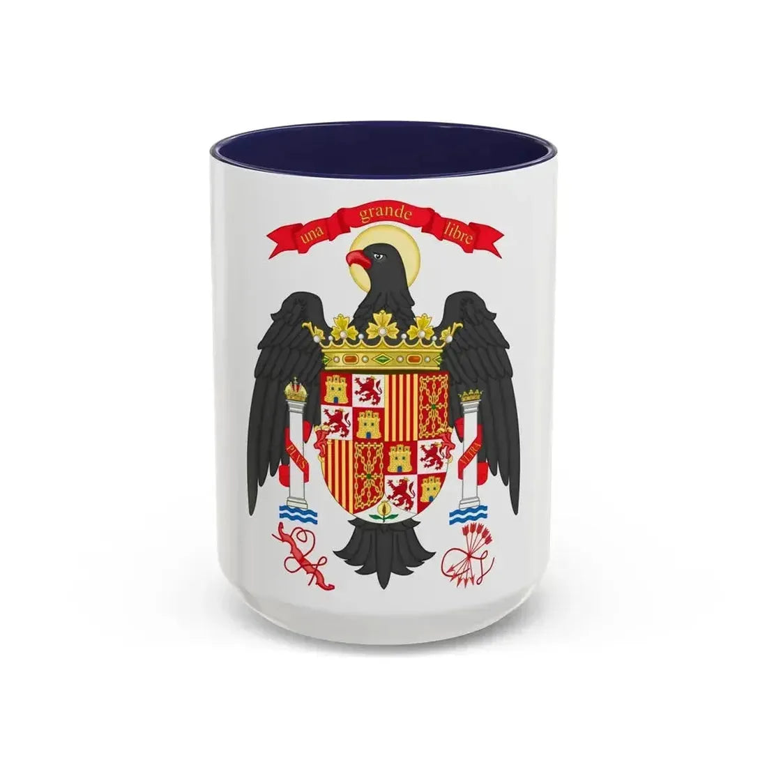 Coat of Arms of Spain (1977-1981) - Accent Coffee Mug 15oz Navy - Go Mug Yourself