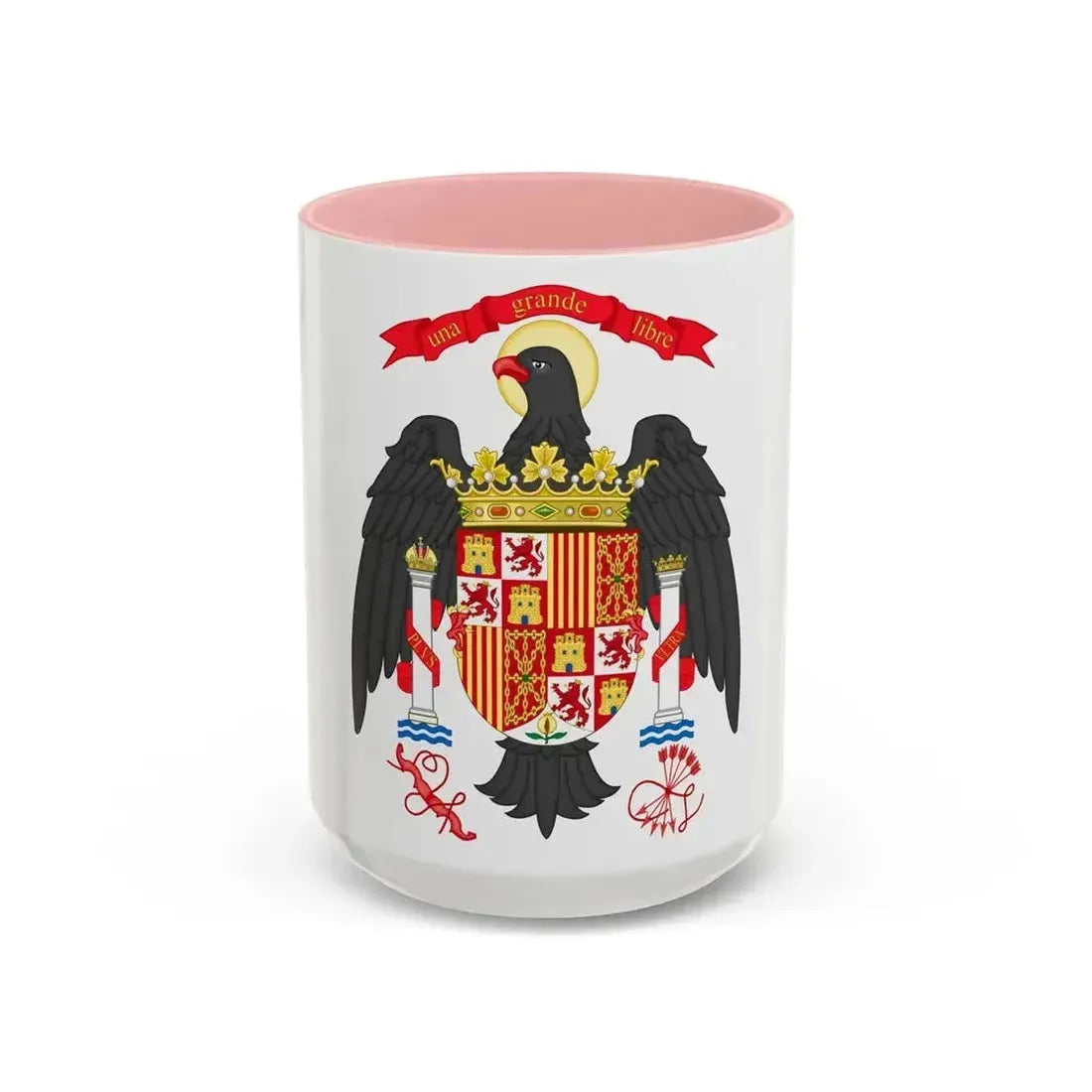 Coat of Arms of Spain (1977-1981) - Accent Coffee Mug 15oz Pink - Go Mug Yourself