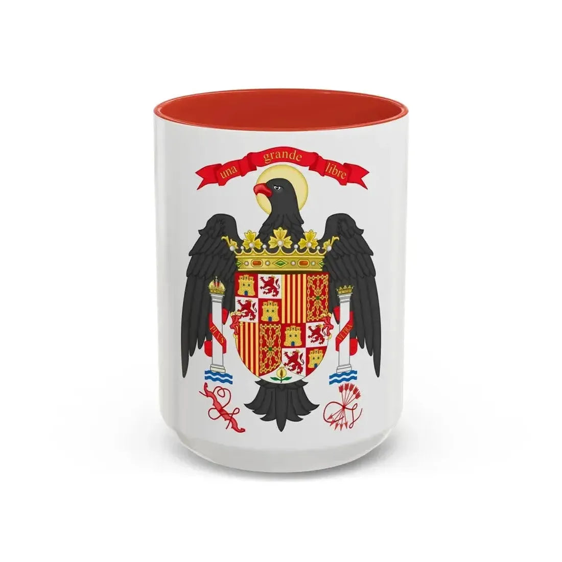 Coat of Arms of Spain (1977-1981) - Accent Coffee Mug 15oz Red - Go Mug Yourself