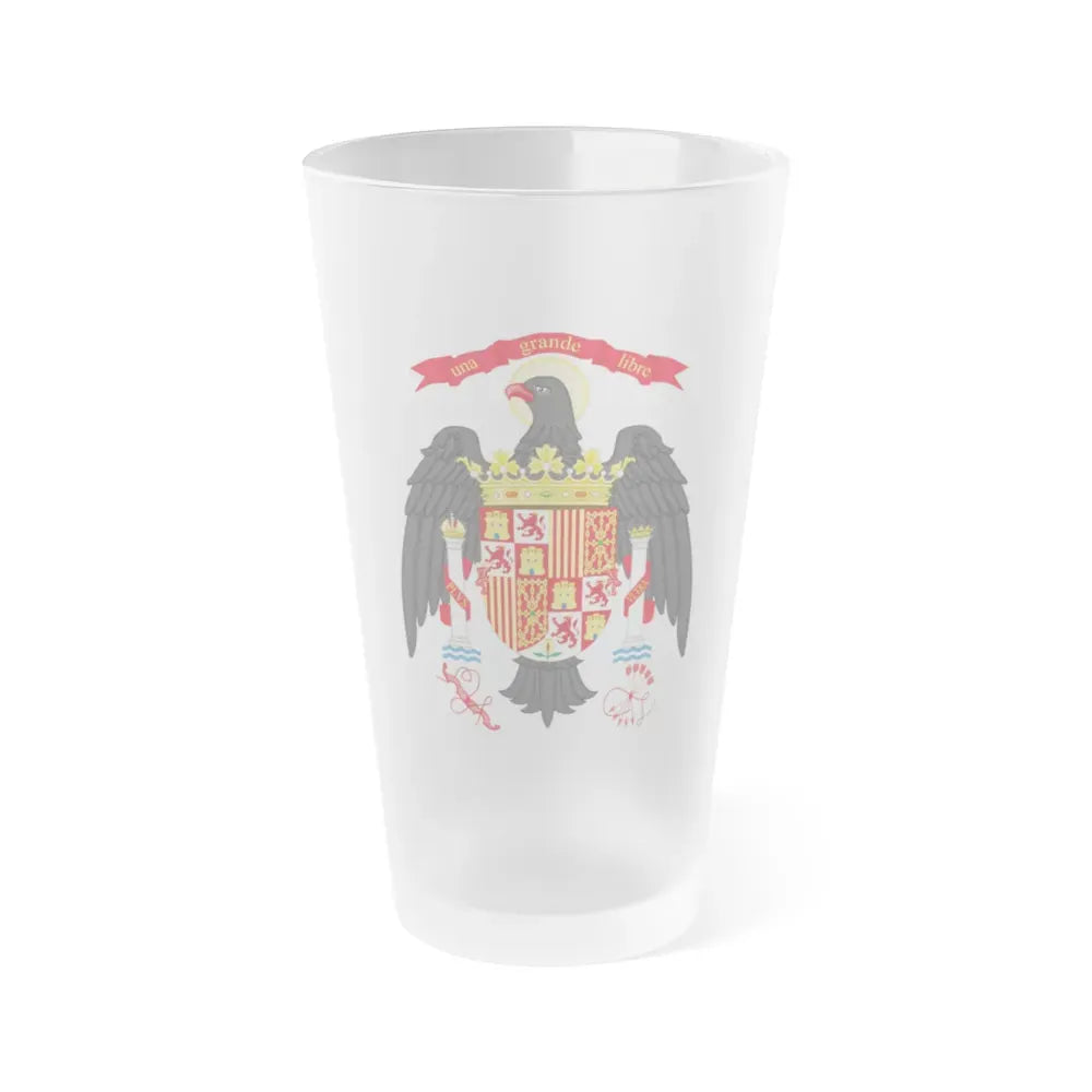 Coat of Arms of Spain (1977-1981) - Frosted Pint Glass 16oz Default Title - Go Mug Yourself