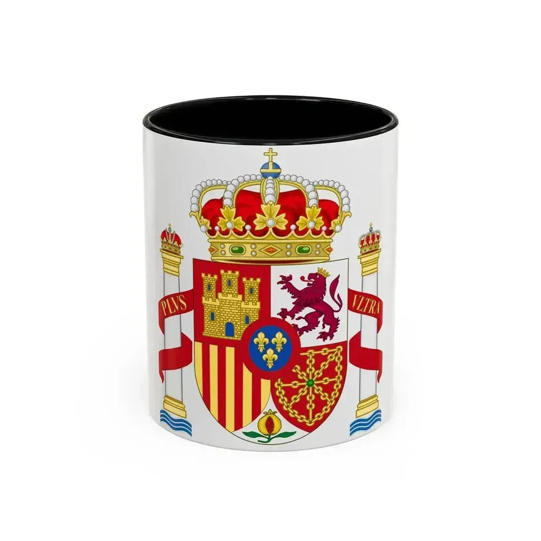Coat of Arms of Spain - Accent Coffee Mug 11oz Black - Go Mug Yourself