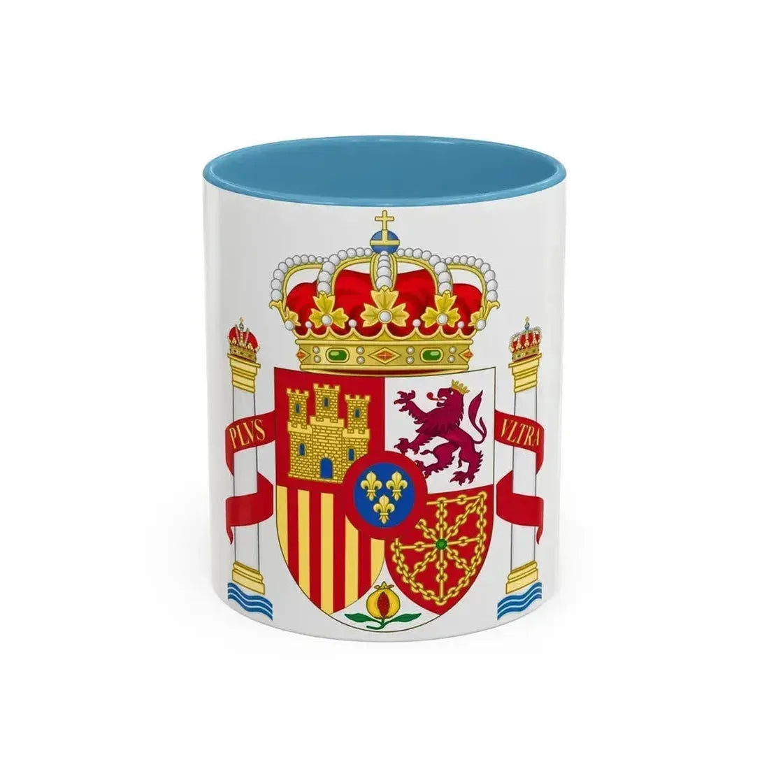Coat of Arms of Spain - Accent Coffee Mug 11oz Light Blue - Go Mug Yourself