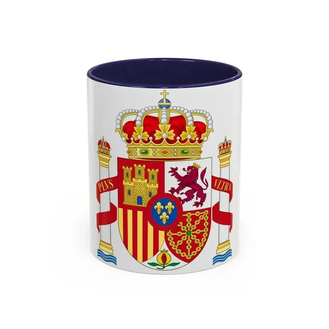 Coat of Arms of Spain - Accent Coffee Mug 11oz Navy - Go Mug Yourself