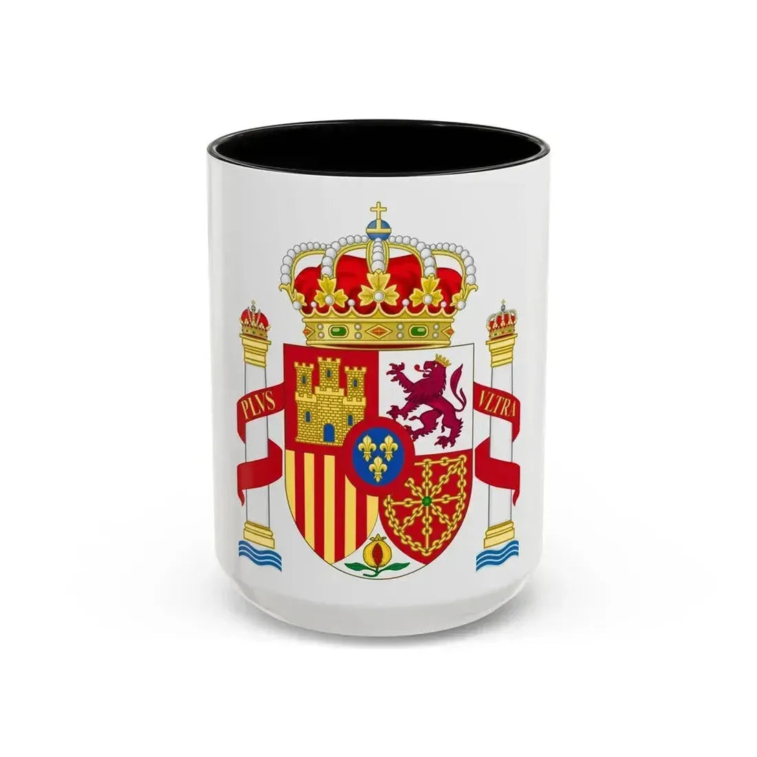 Coat of Arms of Spain - Accent Coffee Mug 15oz Black - Go Mug Yourself