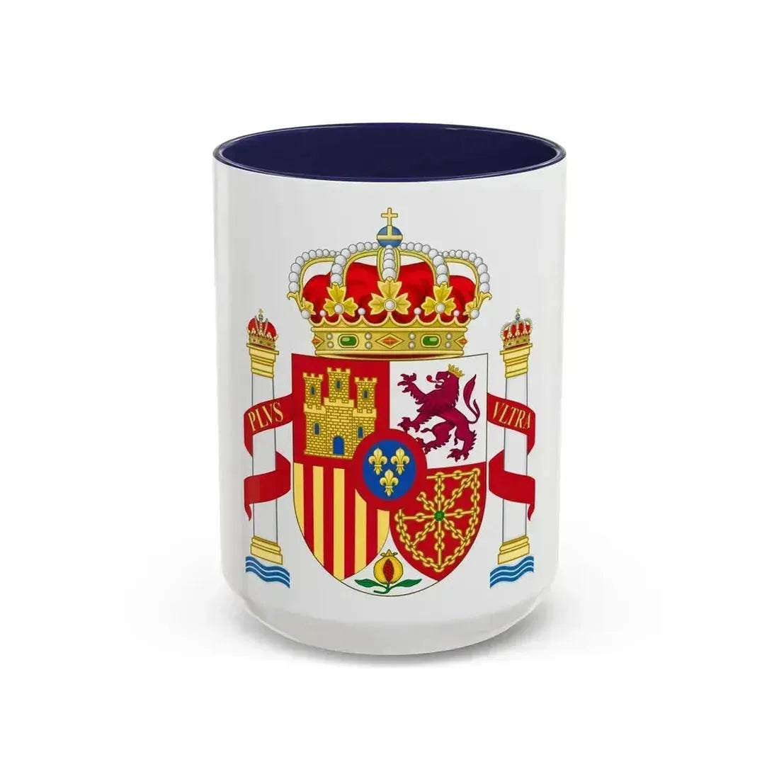 Coat of Arms of Spain - Accent Coffee Mug 15oz Navy - Go Mug Yourself
