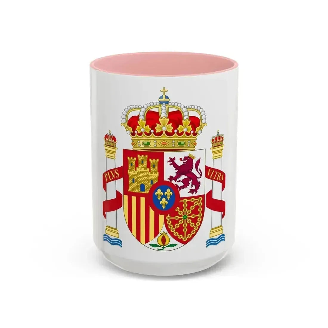 Coat of Arms of Spain - Accent Coffee Mug 15oz Pink - Go Mug Yourself