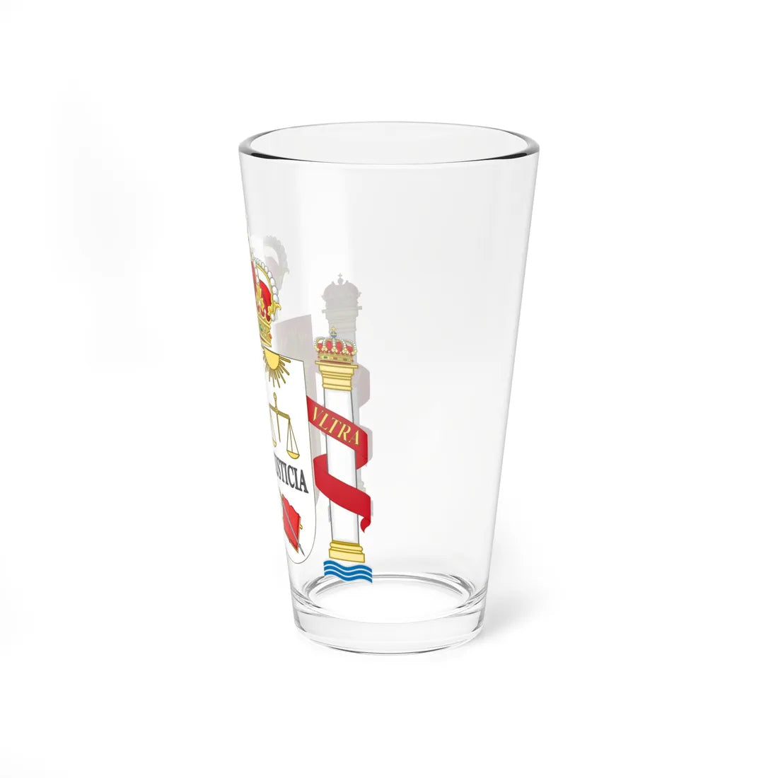 Coat of Arms of Spanish Judiciary Badges Magistrates Judges and Attorneys (Spain) (Coat of Arms) Pint Glass 16oz - Go Mug Yourself