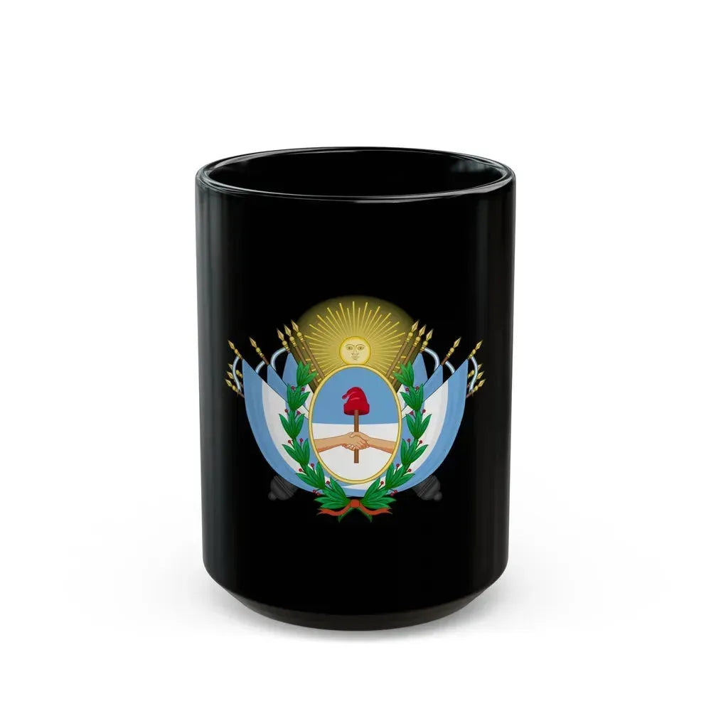 Coat of Arms of State of Buenos Ayres - Black Coffee Mug 15oz - Go Mug Yourself