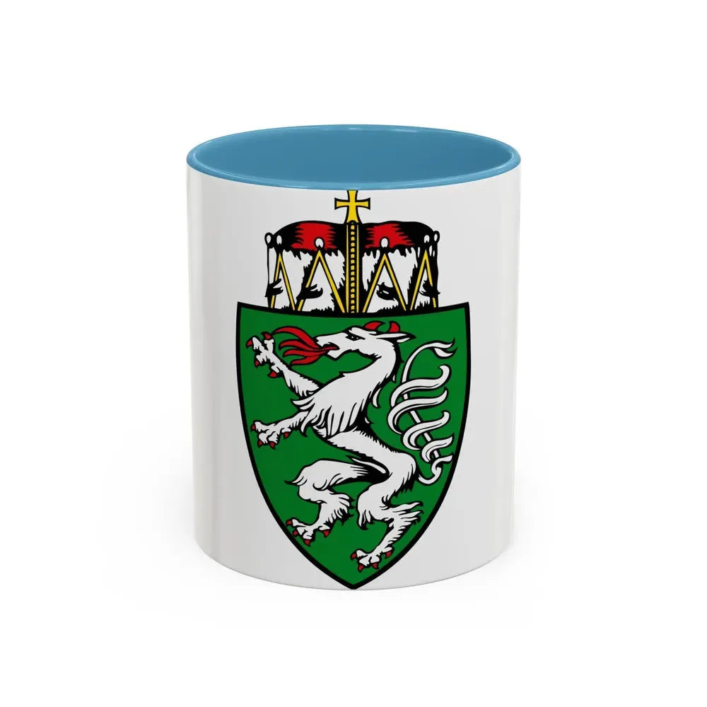 Coat of Arms of Steiermark Austria - Accent Coffee Mug 11oz Light Blue - Go Mug Yourself