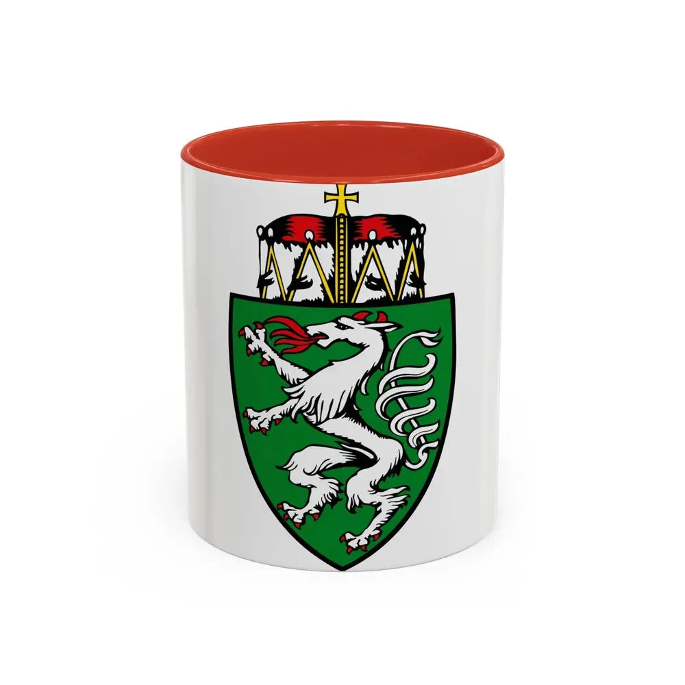 Coat of Arms of Steiermark Austria - Accent Coffee Mug 11oz Red - Go Mug Yourself