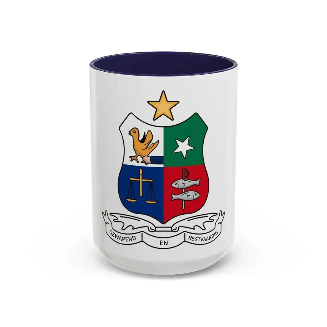 Coat of arms of Stellaland - Accent Coffee Mug 15oz Navy - Go Mug Yourself