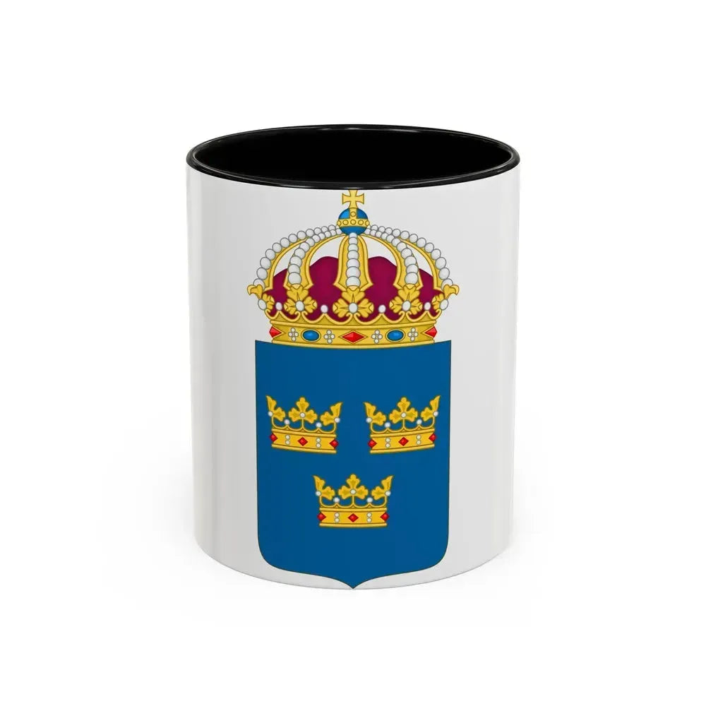 Coat of arms of Sweden - Accent Coffee Mug 11oz Black - Go Mug Yourself