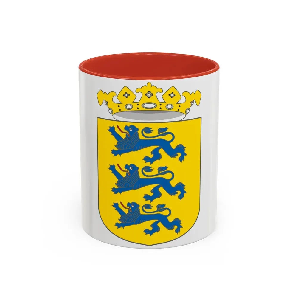 Coat of arms of Swedish Estonia - Accent Coffee Mug 11oz Red - Go Mug Yourself