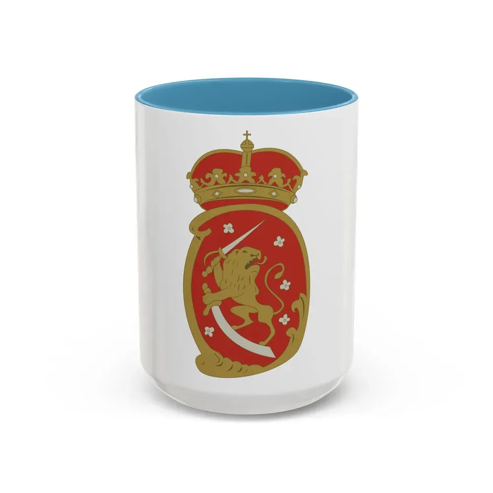 Coat of arms of Swedish Finland - Accent Coffee Mug 15oz Light Blue - Go Mug Yourself