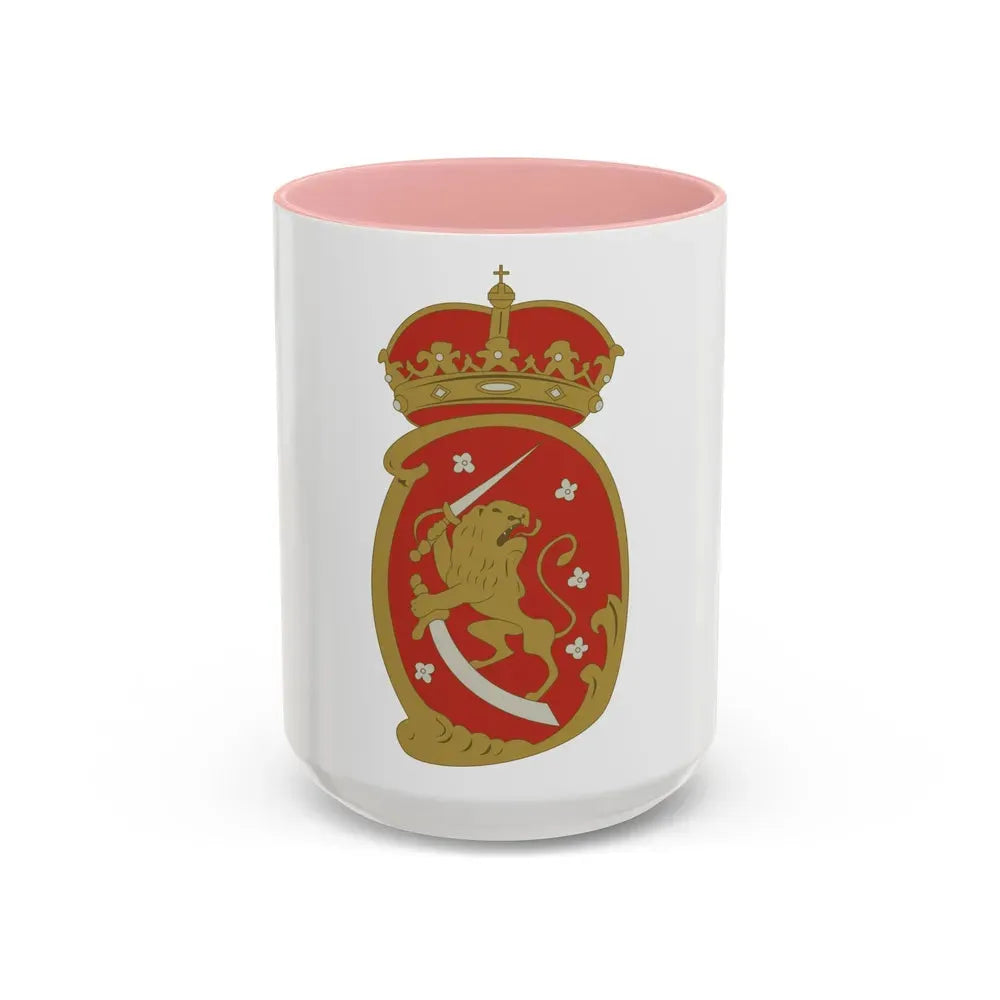 Coat of arms of Swedish Finland - Accent Coffee Mug 15oz Pink - Go Mug Yourself