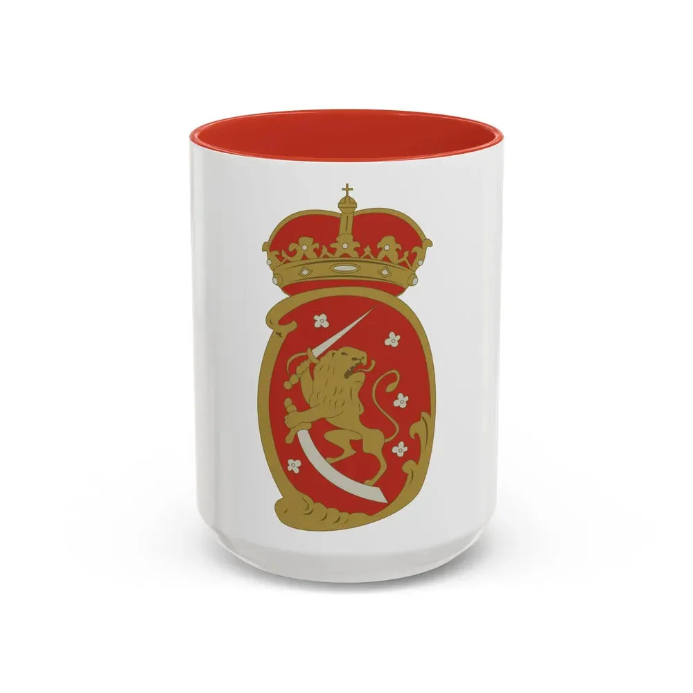 Coat of arms of Swedish Finland - Accent Coffee Mug 15oz Red - Go Mug Yourself