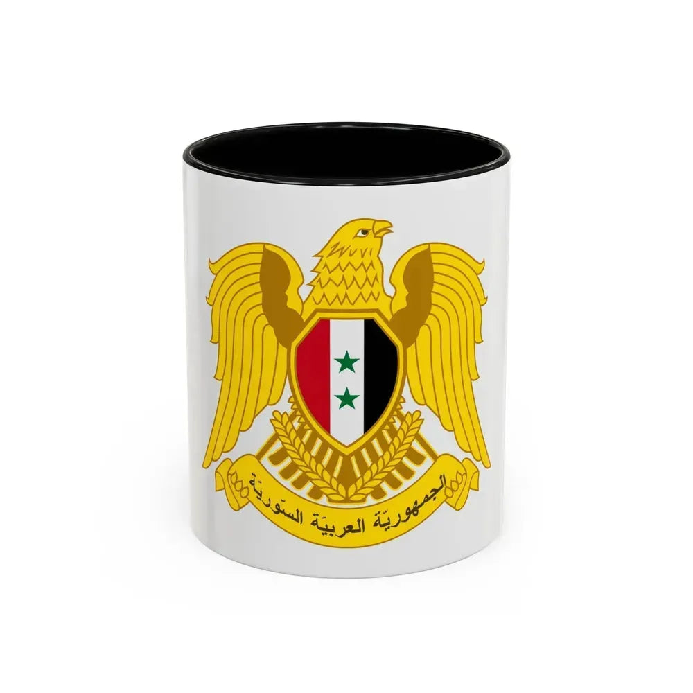 Coat of arms of Syria - Accent Coffee Mug 11oz Black - Go Mug Yourself