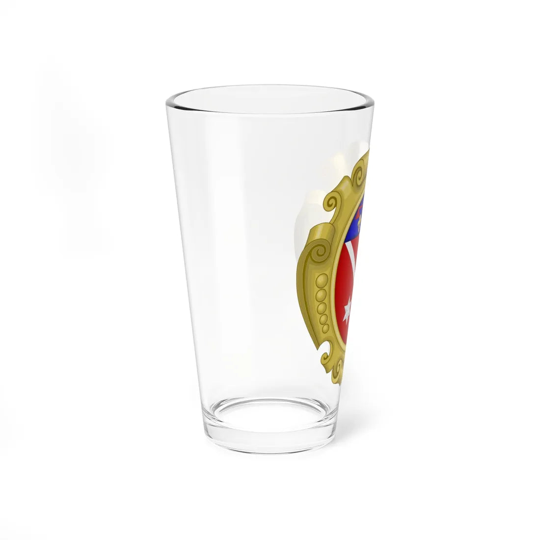 Coat of arms of th Bonaparte family in San Miniato Scala (Italy) (Coat of Arms) Pint Glass 16oz - Go Mug Yourself