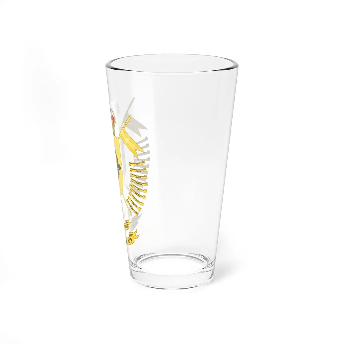Coat of Arms of the 3rd Cavalry Regiment Montesa (Spain) (Coat of Arms) Pint Glass 16oz - Go Mug Yourself