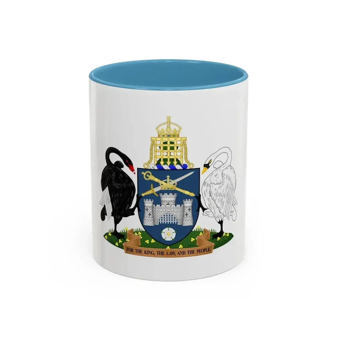 Coat of Arms of the Australian Capital Territory - Accent Coffee Mug 11oz Light Blue - Go Mug Yourself