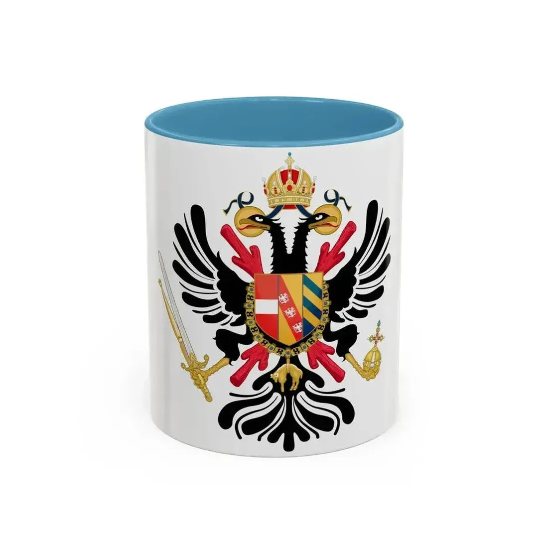 Coat of arms of the Austrian Netherlands - Accent Coffee Mug 11oz Light Blue - Go Mug Yourself