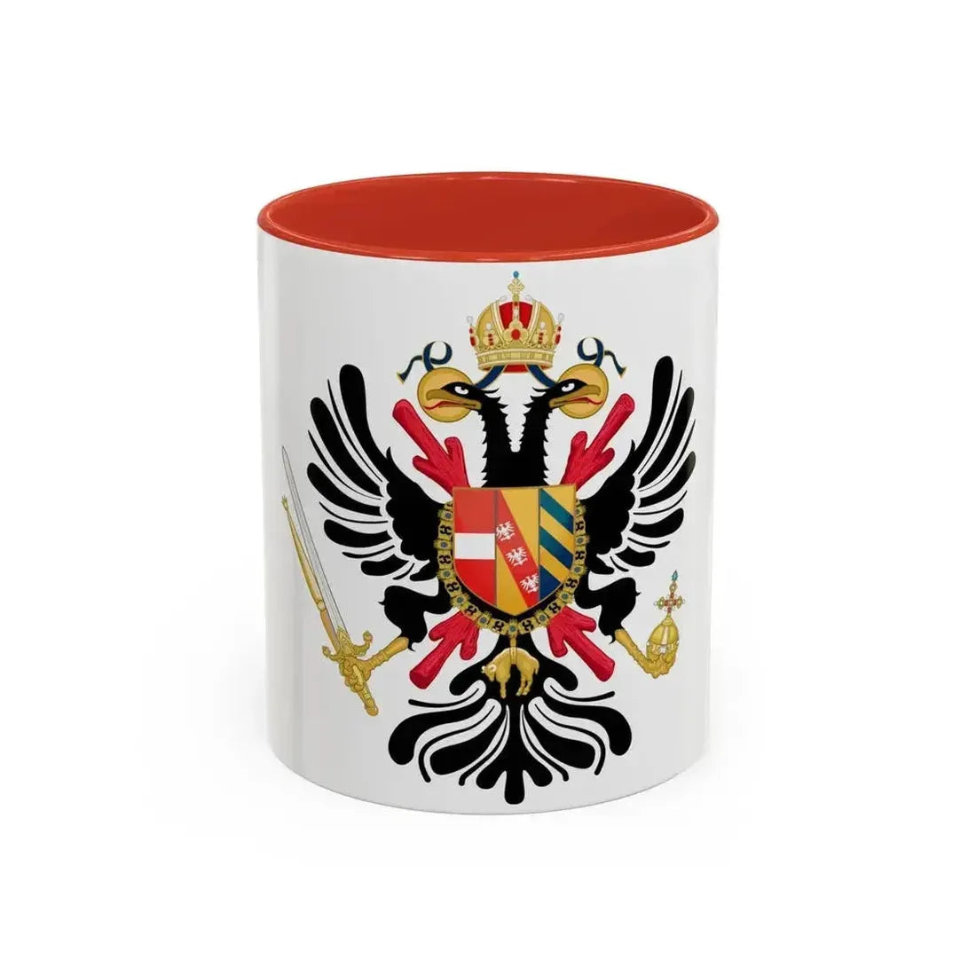 Coat of arms of the Austrian Netherlands - Accent Coffee Mug 11oz Red - Go Mug Yourself