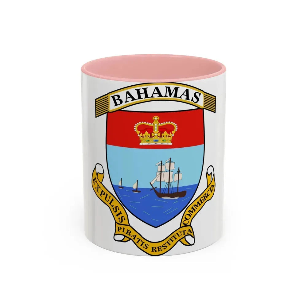 Coat of Arms of The Bahamas 2 - Accent Coffee Mug 11oz Pink - Go Mug Yourself