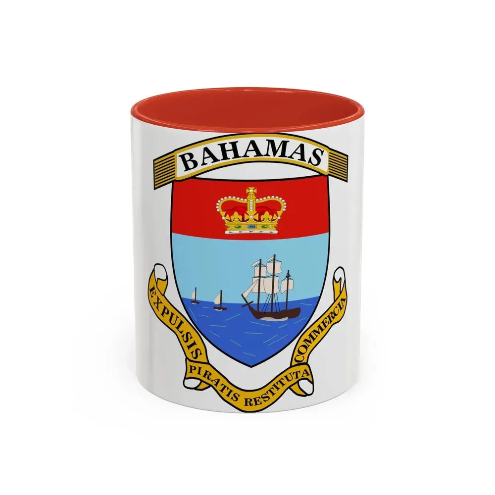Coat of Arms of The Bahamas 2 - Accent Coffee Mug 11oz Red - Go Mug Yourself