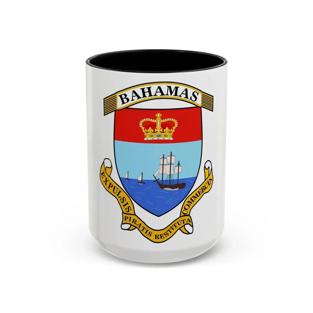 Coat of Arms of The Bahamas 2 - Accent Coffee Mug 15oz Black - Go Mug Yourself