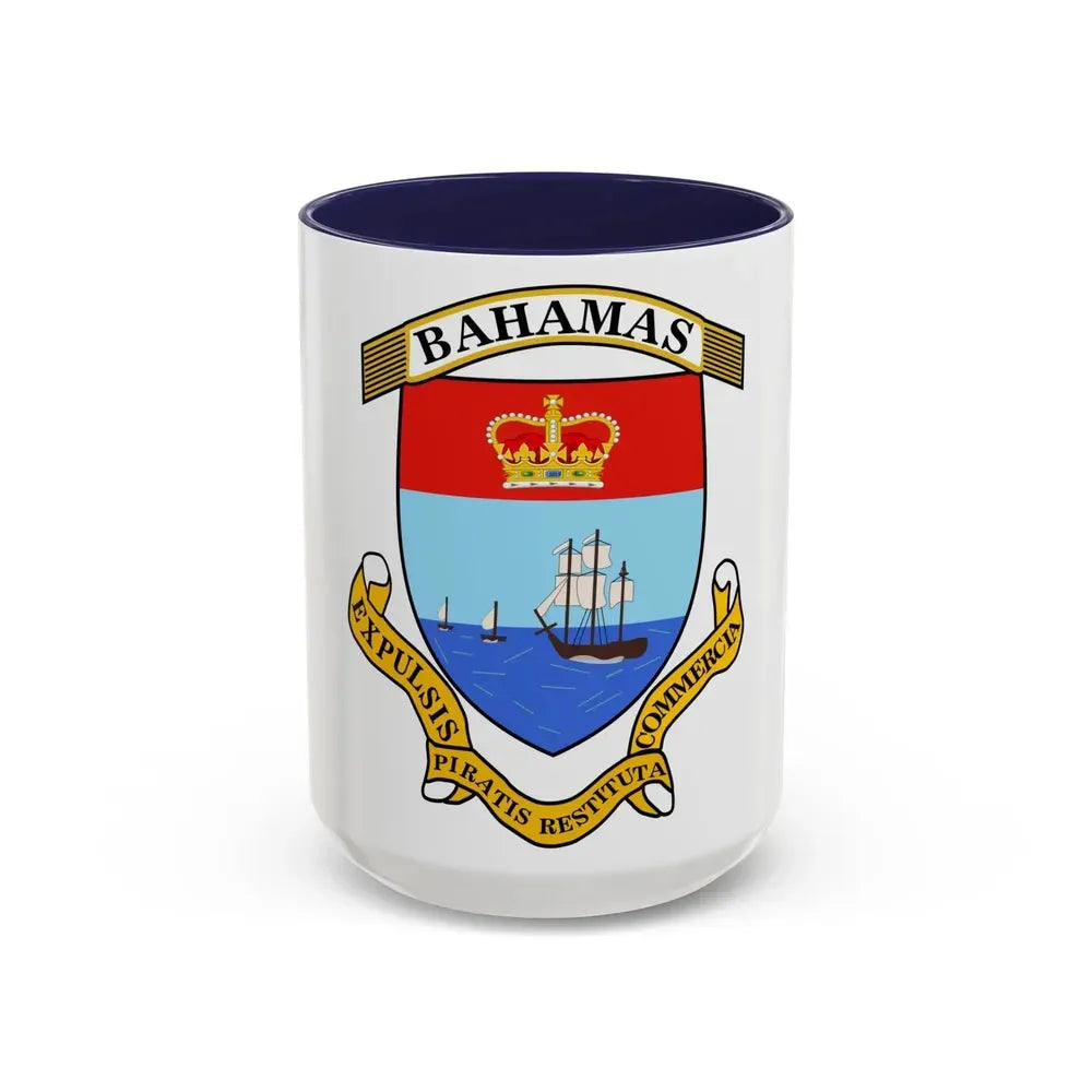 Coat of Arms of The Bahamas 2 - Accent Coffee Mug 15oz Navy - Go Mug Yourself