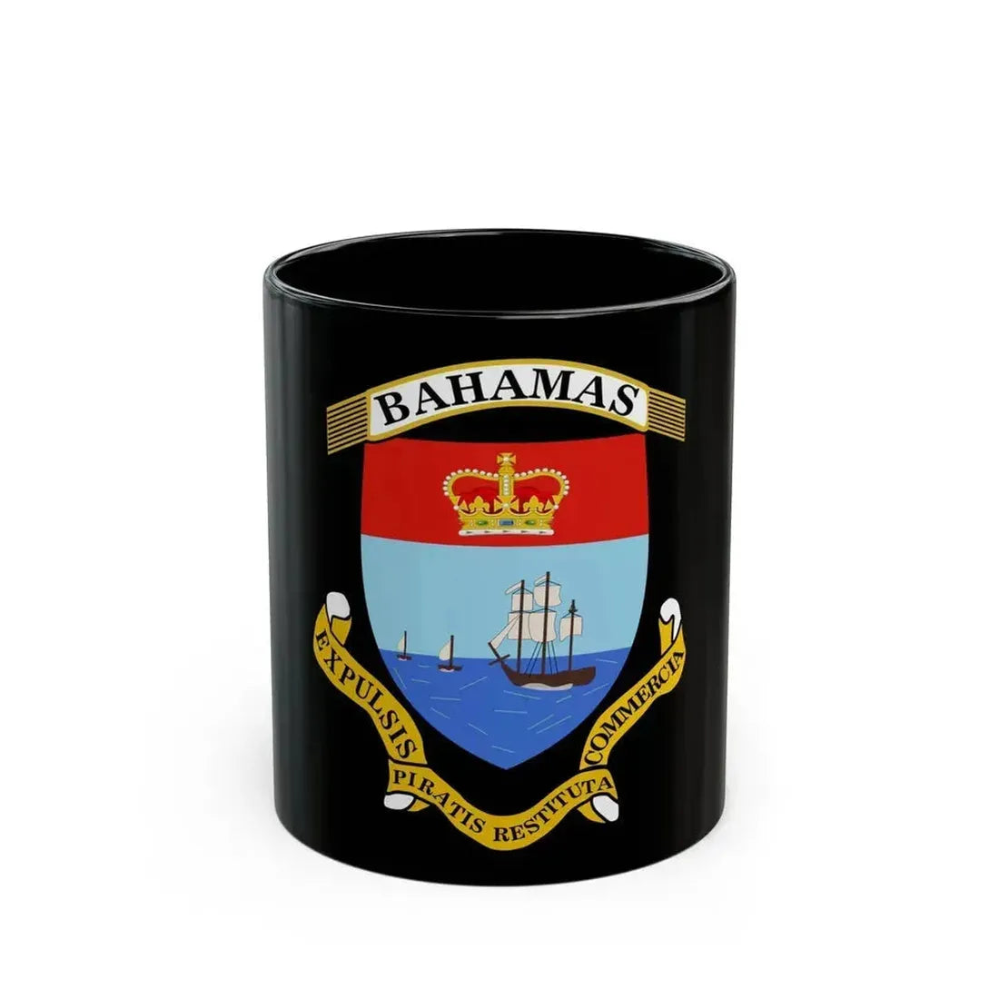 Coat of Arms of The Bahamas 2 - Black Coffee Mug 11oz - Go Mug Yourself