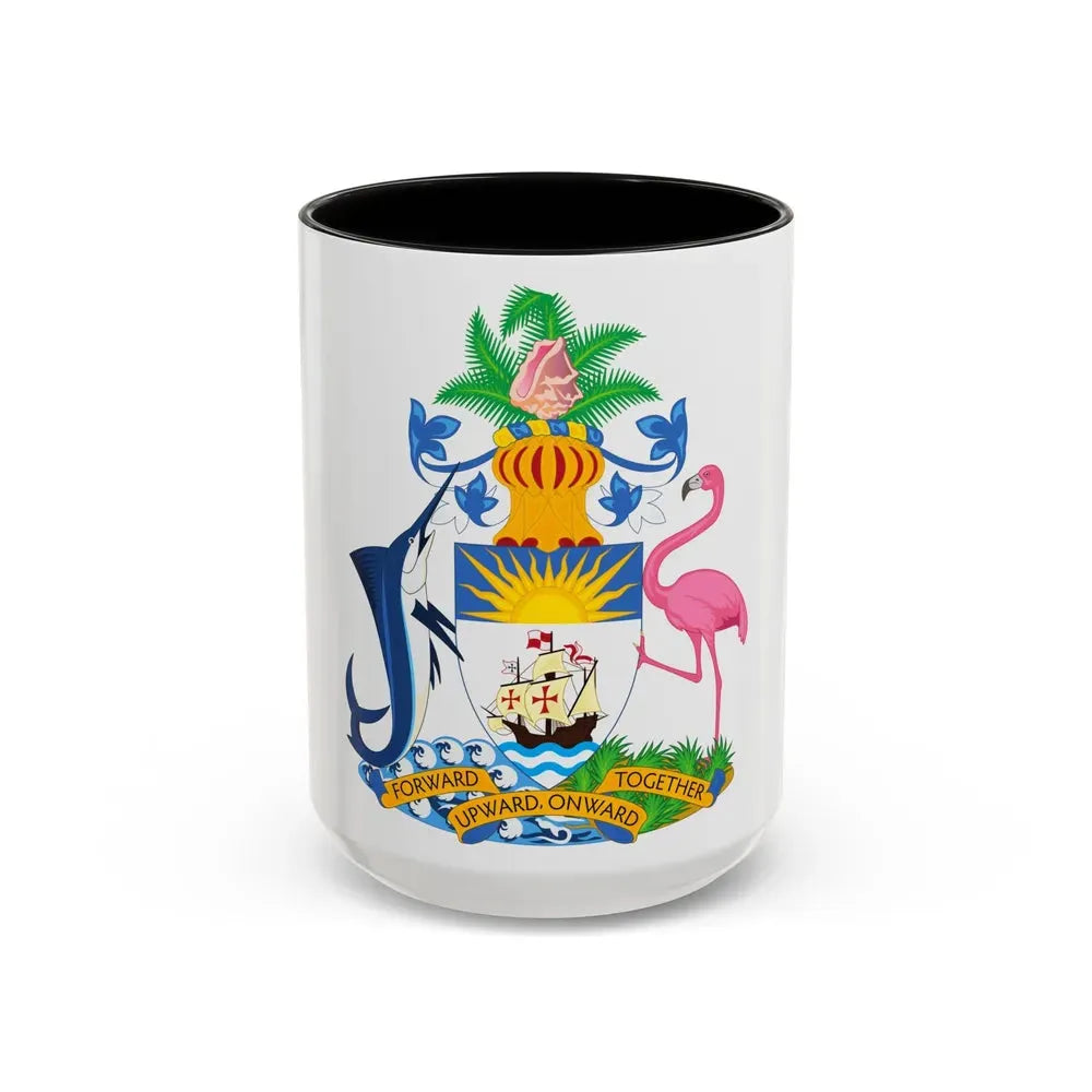 Coat of Arms of The Bahamas - Accent Coffee Mug 15oz Black - Go Mug Yourself